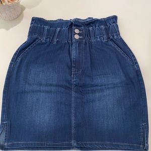 blue denim skirt